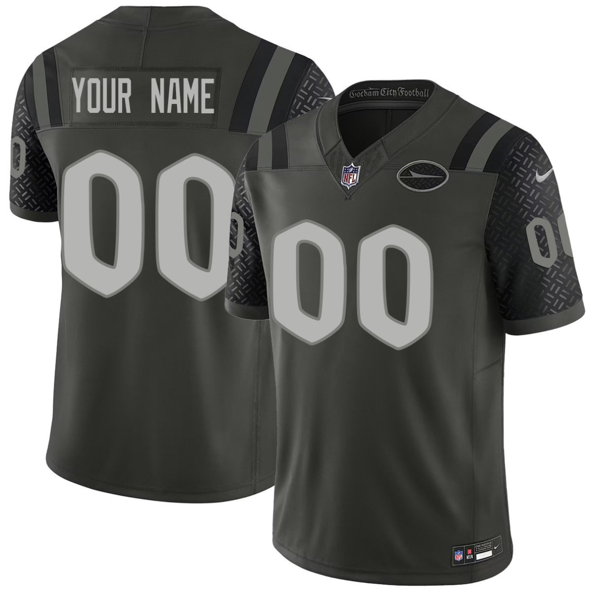 Men's New York Jets Active Player Custom Black 2025 F.U.S.E. “Rivalries” Vapor Limited Stitched Football Jersey Men's New York Jets Active Player Custom Black 2025 F.U.S.E. “Rivalries” Vapor Limited Stitched Football Jersey