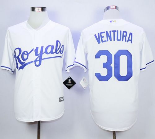 Royals #30 Yordano Ventura White New Cool Base Stitched MLB Jersey Royals #30 Yordano Ventura White New Cool Base Stitched MLB Jersey