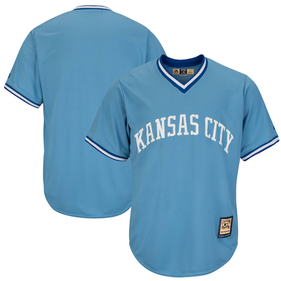 Kansas City Royals Majestic Cooperstown Cool Base Team Jersey Blue Kansas City Royals Majestic Cooperstown Cool Base Team Jersey Blue