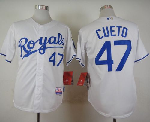 Royals #47 Johnny Cueto White Cool Base Stitched MLB Jersey Royals #47 Johnny Cueto White Cool Base Stitched MLB Jersey