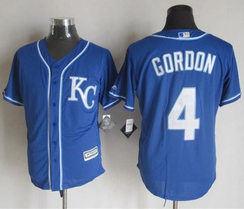 Royals #4 Alex Gordon Blue Alternate 2 New Cool Base Stitched MLB Jersey Royals #4 Alex Gordon Blue Alternate 2 New Cool Base Stitched MLB Jersey
