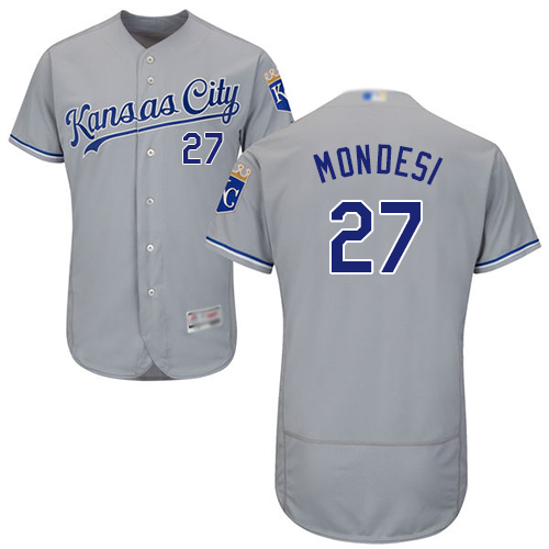 Royals #27 Raul Mondesi Grey Flexbase Authentic Collection Stitched MLB Jersey Royals #27 Raul Mondesi Grey Flexbase Authentic Collection Stitched MLB Jersey