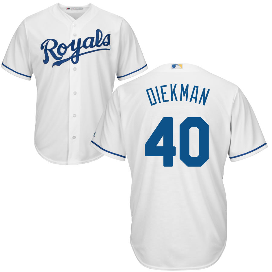 Royals #40 Jake Diekman White Cool Base Stitched MLB Jersey Royals #40 Jake Diekman White Cool Base Stitched MLB Jersey