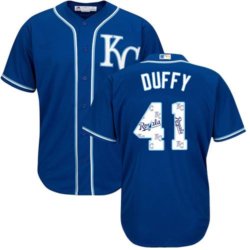 Royals #41 Danny Duffy Royal Blue Team Logo Fashion Stitched MLB Jersey Royals #41 Danny Duffy Royal Blue Team Logo Fashion Stitched MLB Jersey