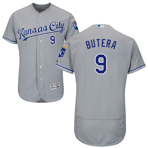 Royals #9 Drew Butera Grey Flexbase Authentic Collection Stitched MLB Jersey Royals #9 Drew Butera Grey Flexbase Authentic Collection Stitched MLB Jersey