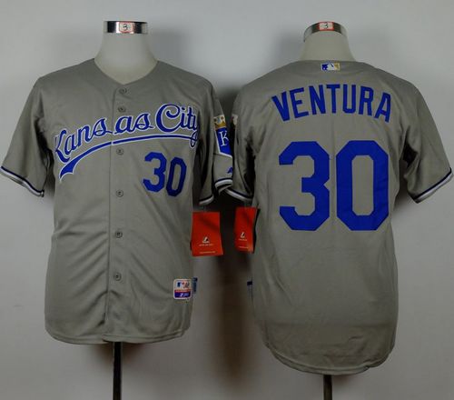 Royals #30 Yordano Ventura Grey Road Cool Base Stitched MLB Jersey Royals #30 Yordano Ventura Grey Road Cool Base Stitched MLB Jersey