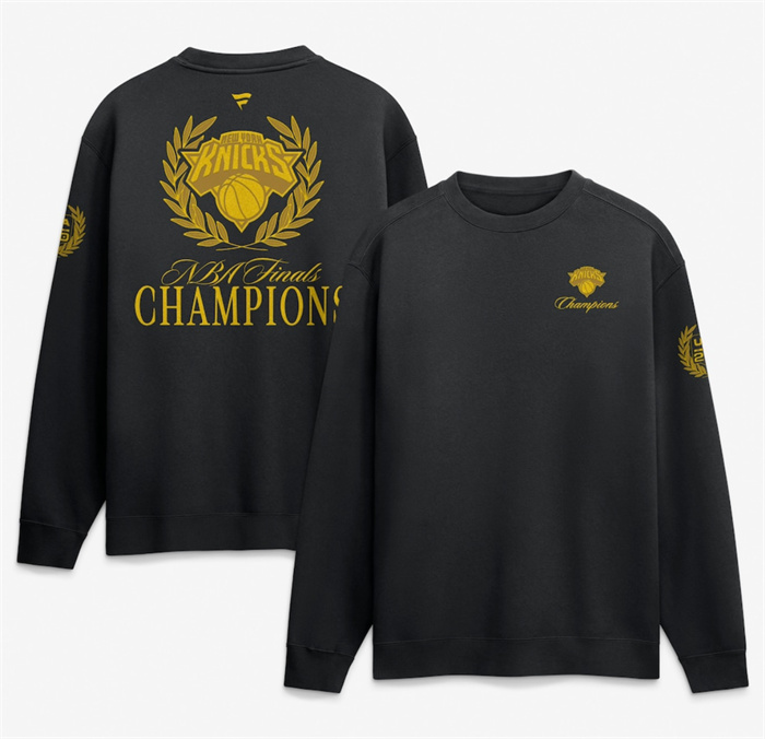 Men's New York Knicks Black 2026 Finals Champions 250th Sweatshirt