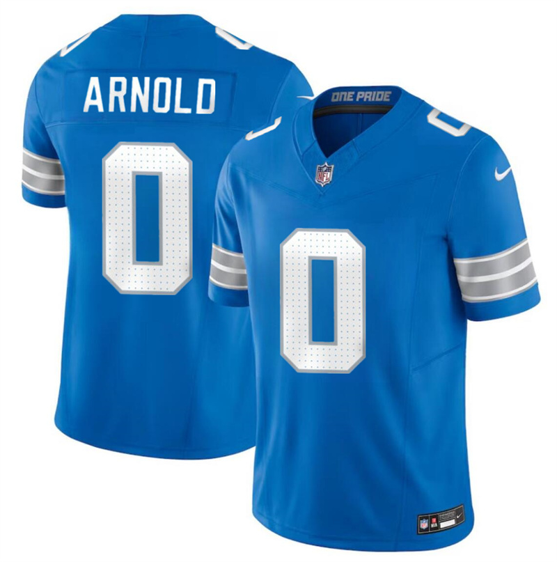 Men's Detroit Lions #0 Terrion Arnold New Blue 2024 Draft F.U.S.E. Vapor Limited Stitched Jersey Men's Detroit Lions #0 Terrion Arnold New Blue 2024 Draft F.U.S.E. Vapor Limited Stitched Jersey