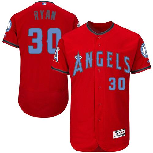 Angels of Anaheim #30 Nolan Ryan Red Flexbase Authentic Collection Father's Day Stitched MLB Jersey Angels of Anaheim #30 Nolan Ryan Red Flexbase Authentic Collection Father's Day Stitched MLB Jersey