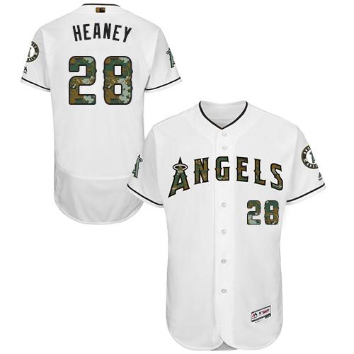 Angels of Anaheim #28 Andrew Heaney White Flexbase Authentic Collection Memorial Day Stitched MLB Jersey Angels of Anaheim #28 Andrew Heaney White Flexbase Authentic Collection Memorial Day Stitched MLB Jersey