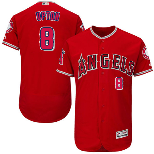Angels of Anaheim #8 Justin Upton Red Flexbase Authentic Collection Stitched MLB Jersey Angels of Anaheim #8 Justin Upton Red Flexbase Authentic Collection Stitched MLB Jersey