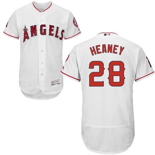 Angels of Anaheim #28 Andrew Heaney White Flexbase Authentic Collection Stitched MLB Jersey Angels of Anaheim #28 Andrew Heaney White Flexbase Authentic Collection Stitched MLB Jersey