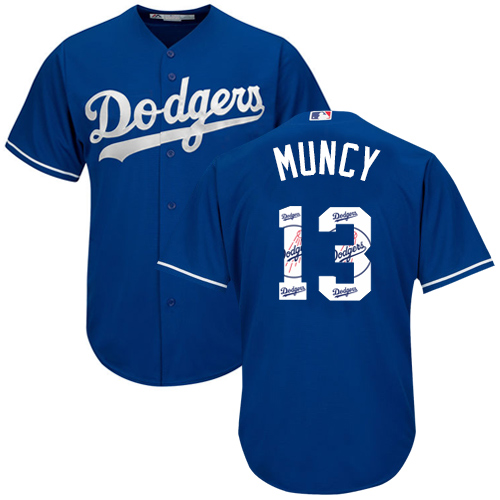 Dodgers #13 Max Muncy Blue Team Logo Fashion Stitched MLB Jersey Dodgers #13 Max Muncy Blue Team Logo Fashion Stitched MLB Jersey