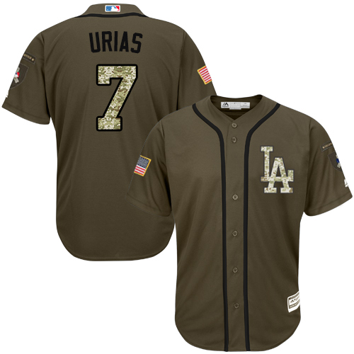 Dodgers #7 Julio Urias Green Salute to Service Stitched MLB Jersey Dodgers #7 Julio Urias Green Salute to Service Stitched MLB Jersey