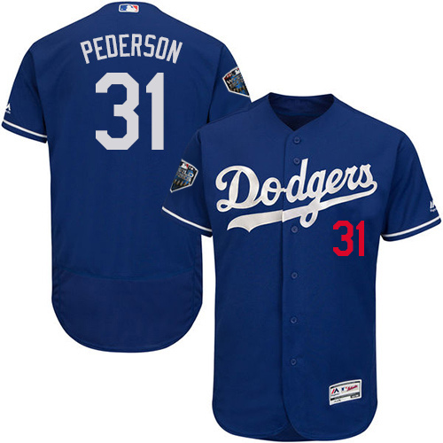 Dodgers #31 Joc Pederson Blue Flexbase Authentic Collection 2018 World Series Stitched MLB Jersey Dodgers #31 Joc Pederson Blue Flexbase Authentic Collection 2018 World Series Stitched MLB Jersey