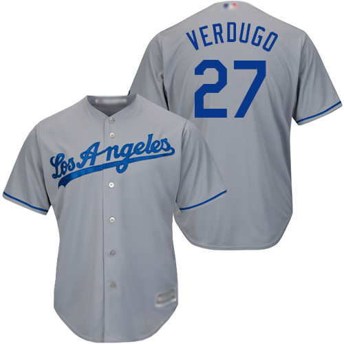 Dodgers #27 Alex Verdugo Grey New Cool Base Stitched MLB Jersey Dodgers #27 Alex Verdugo Grey New Cool Base Stitched MLB Jersey