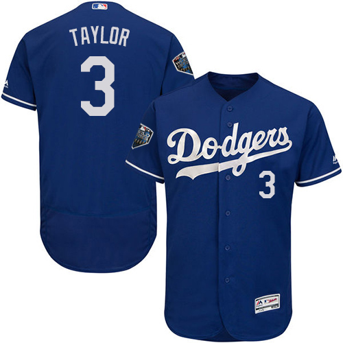 Dodgers #3 Chris Taylor Blue Flexbase Authentic Collection 2018 World Series Stitched MLB Jersey Dodgers #3 Chris Taylor Blue Flexbase Authentic Collection 2018 World Series Stitched MLB Jersey