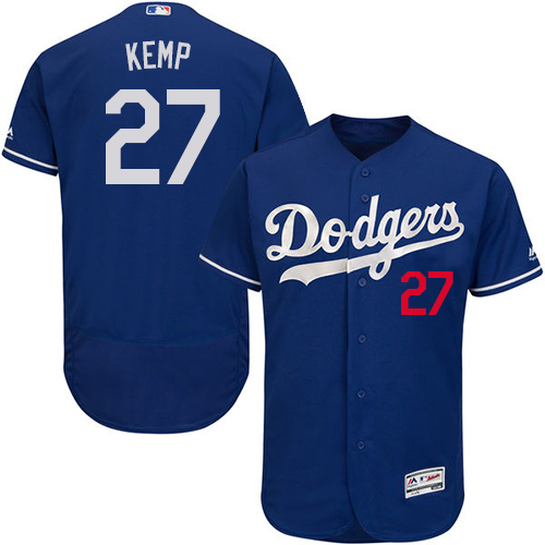 Dodgers #27 Matt Kemp Blue Flexbase Authentic Collection Stitched MLB Jersey Dodgers #27 Matt Kemp Blue Flexbase Authentic Collection Stitched MLB Jersey