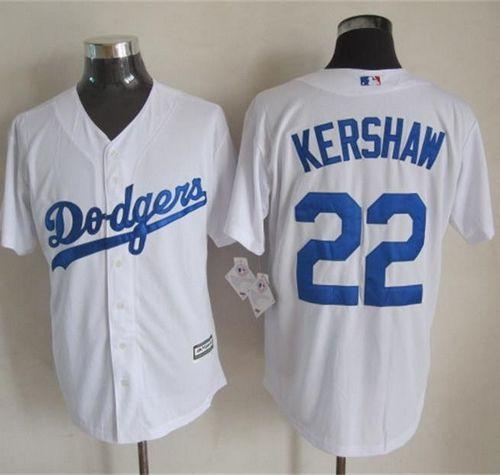 Dodgers #22 Clayton Kershaw White New Cool Base Stitched MLB Jersey Dodgers #22 Clayton Kershaw White New Cool Base Stitched MLB Jersey