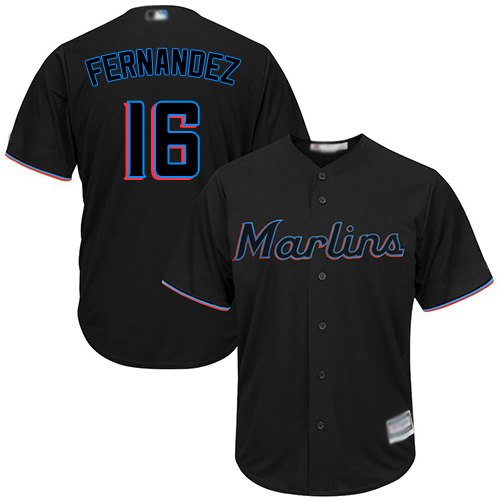 marlins #16 Jose Fernandez Black New Cool Base Stitched MLB Jersey marlins #16 Jose Fernandez Black New Cool Base Stitched MLB Jersey