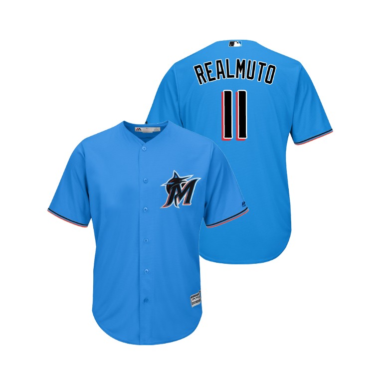 marlins #11 J.T. Realmuto Blue Alternate 2019 Cool Base Stitched MLB Jersey marlins #11 J.T. Realmuto Blue Alternate 2019 Cool Base Stitched MLB Jersey