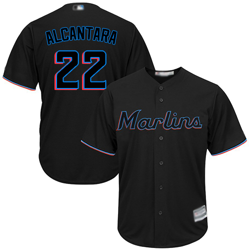 marlins #22 Sandy Alcantara Black New Cool Base Stitched MLB Jersey marlins #22 Sandy Alcantara Black New Cool Base Stitched MLB Jersey