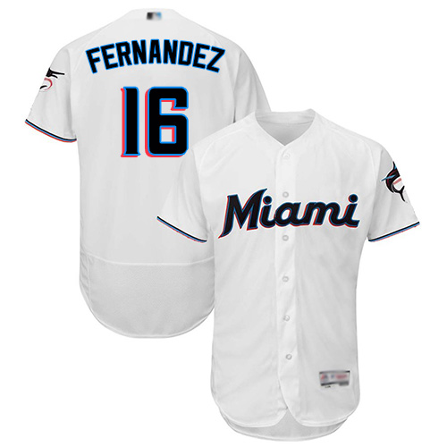 marlins #16 Jose Fernandez White Flexbase Authentic Collection Stitched MLB Jersey marlins #16 Jose Fernandez White Flexbase Authentic Collection Stitched MLB Jersey
