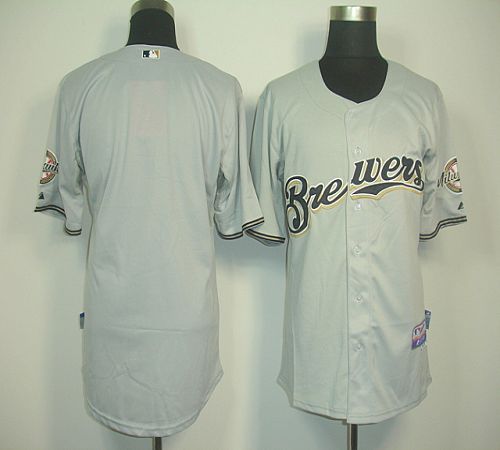 Brewers Blank Grey Cool Base Stitched MLB Jersey Brewers Blank Grey Cool Base Stitched MLB Jersey