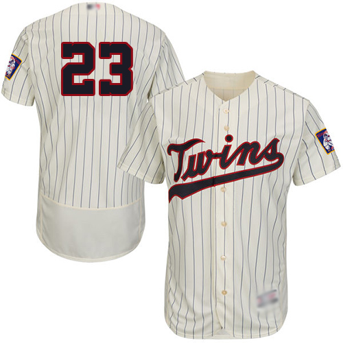 Twins #23 Nelson Cruz Cream Strip Flexbase Authentic Collection Stitched MLB Jersey Twins #23 Nelson Cruz Cream Strip Flexbase Authentic Collection Stitched MLB Jersey