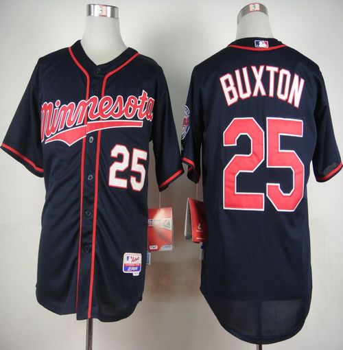 Twins #25 Byron Buxton Navy Blue Alternate Road Cool Base Stitched MLB Jersey Twins #25 Byron Buxton Navy Blue Alternate Road Cool Base Stitched MLB Jersey