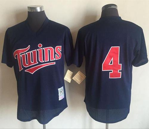 Mitchell And Ness 1996 Twins #4 Paul Molitor Navy Blue Stitched MLB Jersey Mitchell And Ness 1996 Twins #4 Paul Molitor Navy Blue Stitched MLB Jersey