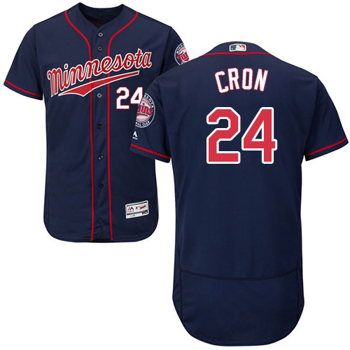 Twins #24 C.J. Cron Navy Blue Flexbase Authentic Collection Stitched MLB Jersey Twins #24 C.J. Cron Navy Blue Flexbase Authentic Collection Stitched MLB Jersey