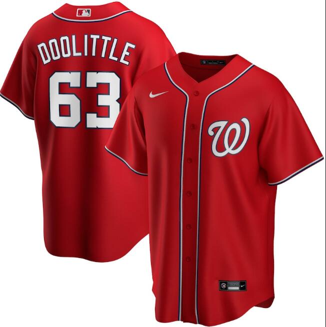 Men's Washington Nationals #63 Sean Doolittle Navy MLB Cool Base Stitched Jersey Men's Washington Nationals #63 Sean Doolittle Navy MLB Cool Base Stitched Jersey