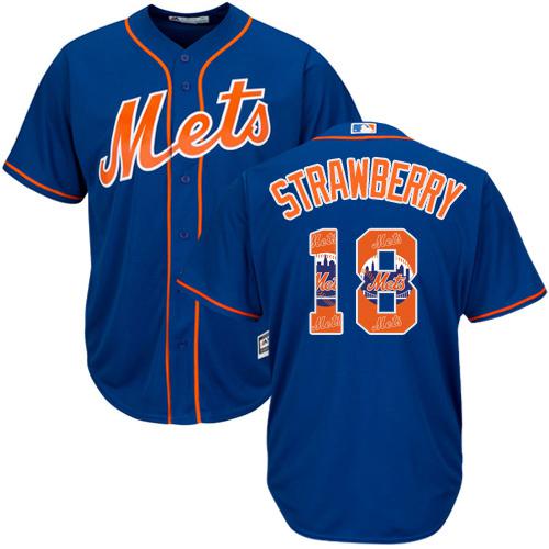 Mets #18 Darryl Strawberry Blue Team Logo Fashion Stitched MLB Jersey Mets #18 Darryl Strawberry Blue Team Logo Fashion Stitched MLB Jersey