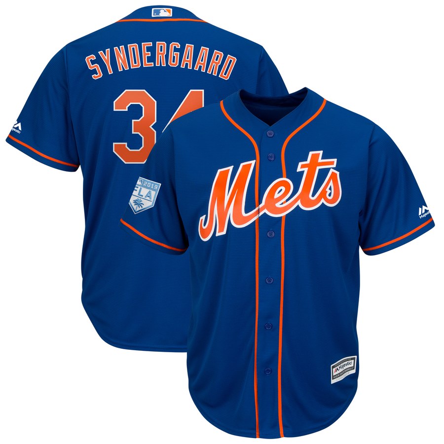 Mets #34 Noah Syndergaard Blue 2019 Spring Training Cool Base Stitched MLB Jersey Mets #34 Noah Syndergaard Blue 2019 Spring Training Cool Base Stitched MLB Jersey