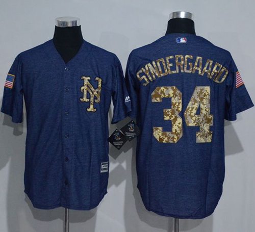 Mets #34 Noah Syndergaard Denim Blue Salute to Service Stitched MLB Jersey Mets #34 Noah Syndergaard Denim Blue Salute to Service Stitched MLB Jersey