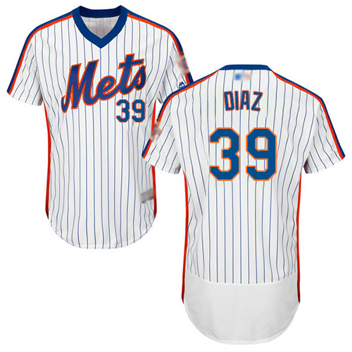 Mets #39 Edwin Diaz White(Blue Strip) Flexbase Authentic Collection Alternate Stitched MLB Jersey Mets #39 Edwin Diaz White(Blue Strip) Flexbase Authentic Collection Alternate Stitched MLB Jersey
