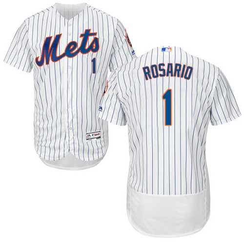 Mets #1 Amed Rosario White(Blue Strip) Flexbase Authentic Collection Stitched MLB Jersey Mets #1 Amed Rosario White(Blue Strip) Flexbase Authentic Collection Stitched MLB Jersey