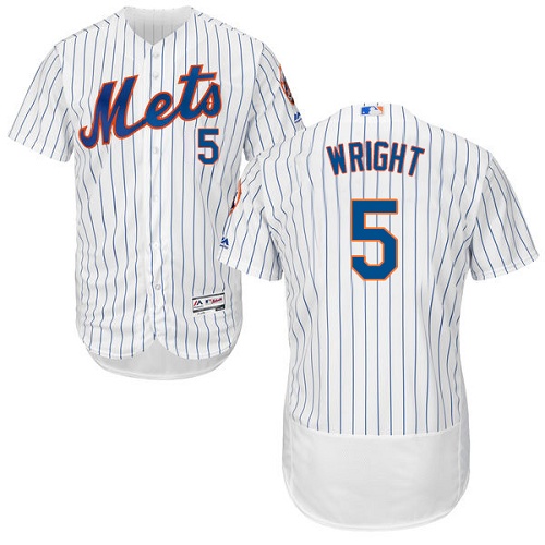 Mets #5 David Wright White(Blue Strip) Flexbase Authentic Collection Stitched MLB Jersey Mets #5 David Wright White(Blue Strip) Flexbase Authentic Collection Stitched MLB Jersey