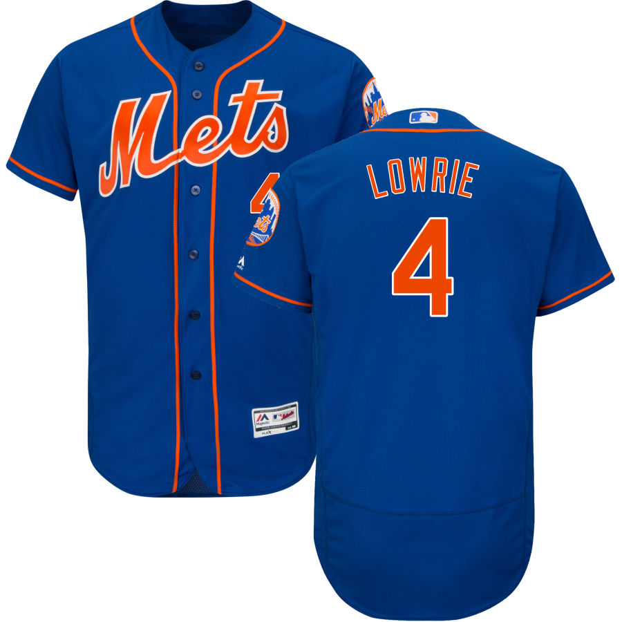 New York Mets #4 Jed Lowrie Alternate Authentic Collection Flex Base Royal Stitched MLB Jersey New York Mets #4 Jed Lowrie Alternate Authentic Collection Flex Base Royal Stitched MLB Jersey