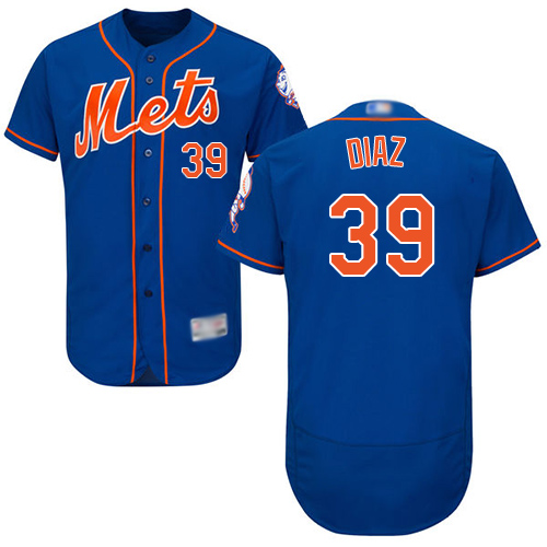 Mets #39 Edwin Diaz Blue Flexbase Authentic Collection Stitched MLB Jersey Mets #39 Edwin Diaz Blue Flexbase Authentic Collection Stitched MLB Jersey