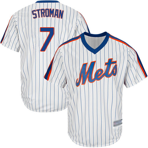 Mets #7 Marcus Stroman White(Blue Strip) New Cool Base Alternate Stitched MLB Jersey Mets #7 Marcus Stroman White(Blue Strip) New Cool Base Alternate Stitched MLB Jersey