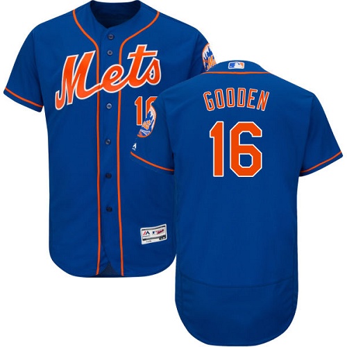 Mets #16 Dwight Gooden Blue Flexbase Authentic Collection Stitched MLB Jersey Mets #16 Dwight Gooden Blue Flexbase Authentic Collection Stitched MLB Jersey