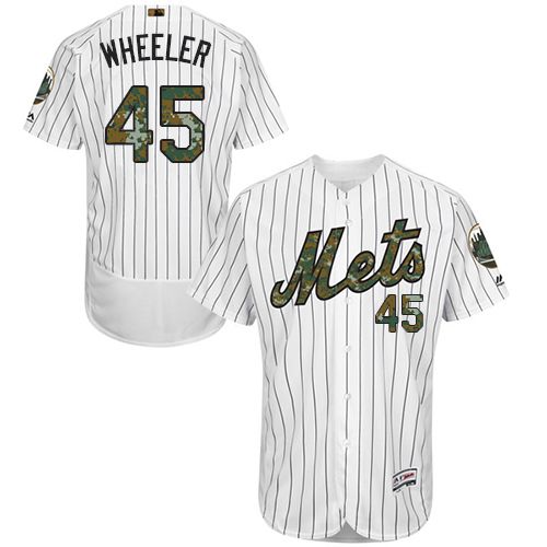 Mets #45 Zack Wheeler White(Blue Strip) Flexbase Authentic Collection Memorial Day Stitched MLB Jersey Mets #45 Zack Wheeler White(Blue Strip) Flexbase Authentic Collection Memorial Day Stitched MLB Jersey