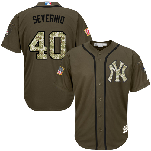Yankees #40 Luis Severino Green Salute to Service Stitched MLB Jersey Yankees #40 Luis Severino Green Salute to Service Stitched MLB Jersey