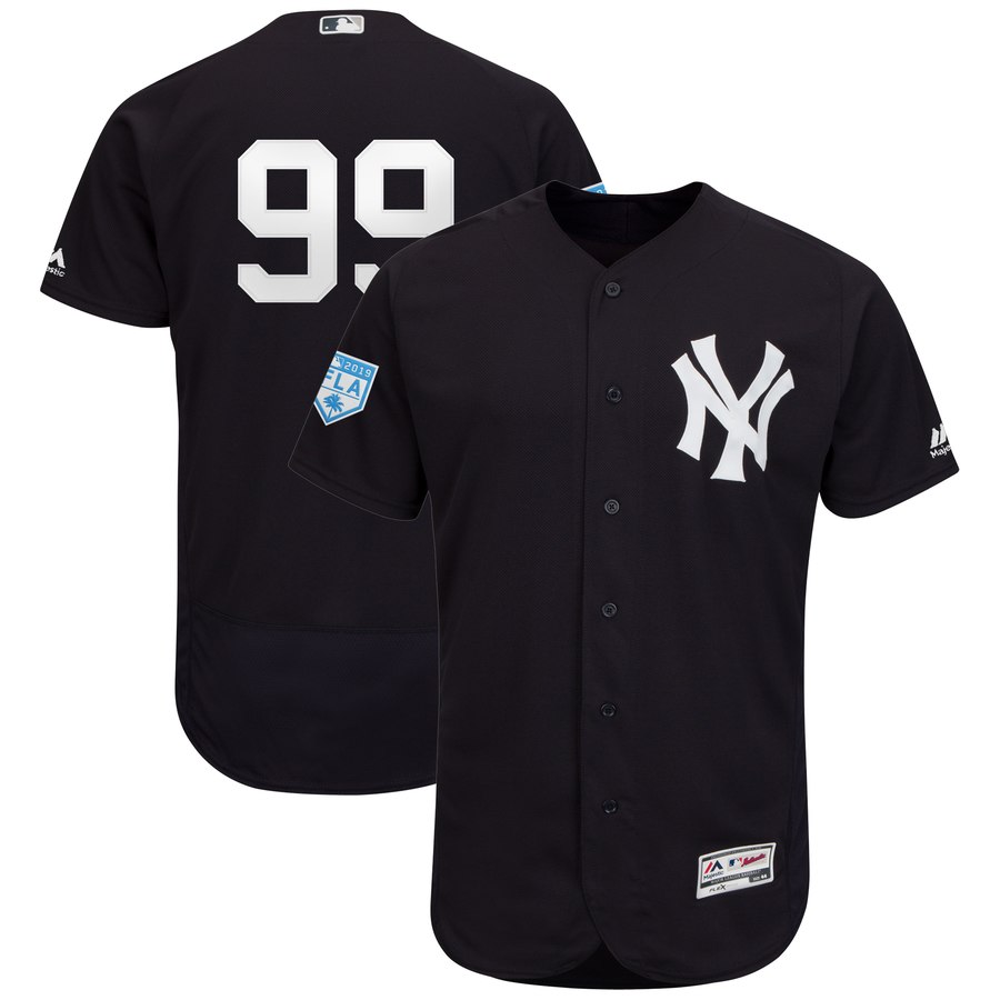 Yankees #99 Aaron Judge Navy 2019 Spring Training Flex Base Stitched MLB Jersey Yankees #99 Aaron Judge Navy 2019 Spring Training Flex Base Stitched MLB Jersey