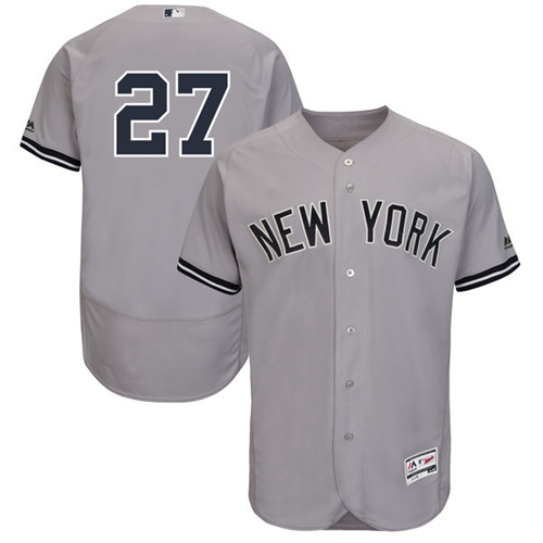 Yankees #27 Giancarlo Stanton Grey Flexbase Authentic Collection Stitched MLB Jersey Yankees #27 Giancarlo Stanton Grey Flexbase Authentic Collection Stitched MLB Jersey