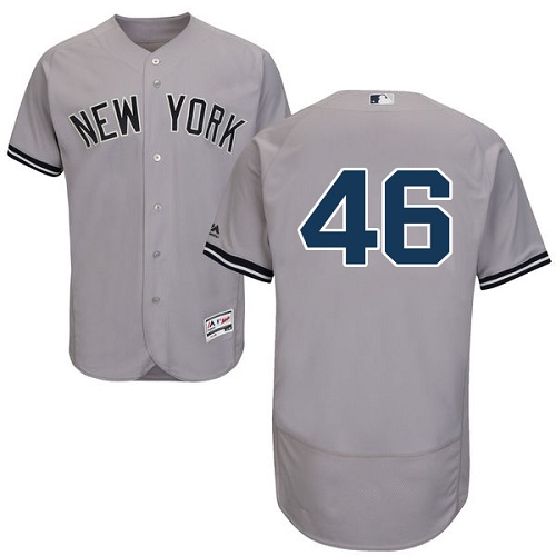 Yankees #46 Andy Pettitte Grey Flexbase Authentic Collection Stitched MLB Jersey Yankees #46 Andy Pettitte Grey Flexbase Authentic Collection Stitched MLB Jersey