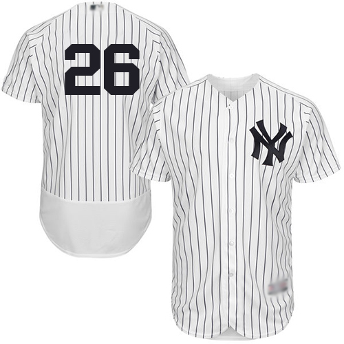 Yankees #26 DJ LeMahieu White Strip Flexbase Authentic Collection Stitched MLB Jersey Yankees #26 DJ LeMahieu White Strip Flexbase Authentic Collection Stitched MLB Jersey