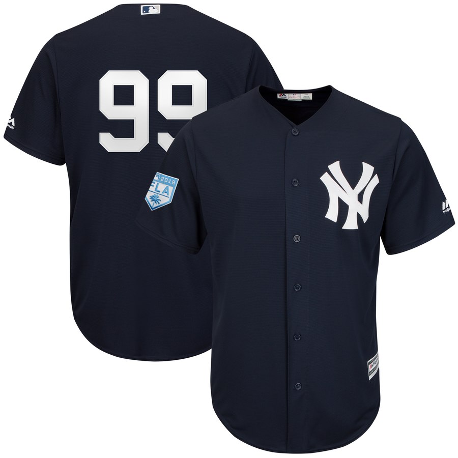 Yankees #99 Aaron Judge Navy Blue 2019 Spring Training Cool Base Stitched MLB Jersey Yankees #99 Aaron Judge Navy Blue 2019 Spring Training Cool Base Stitched MLB Jersey